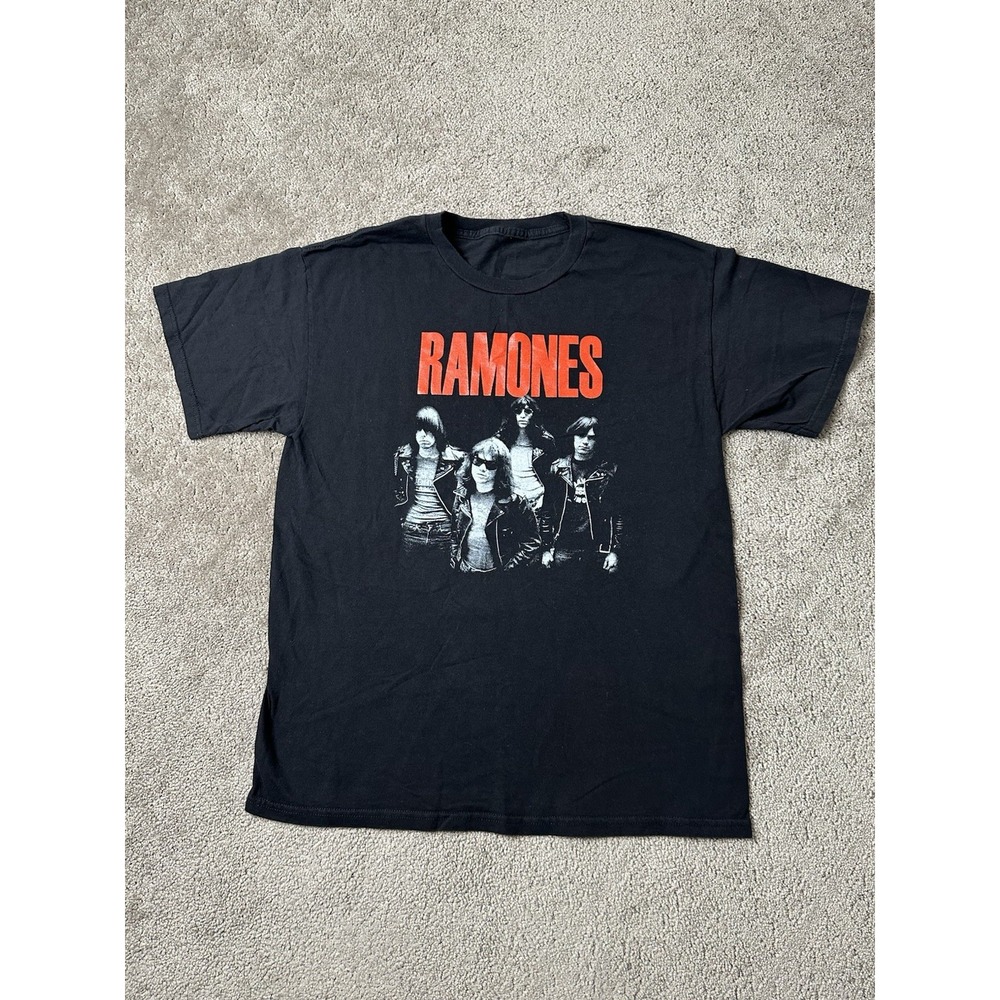 Mens Tshitr Ramones Rock Band Tees Music Streetwear Y2K Color BLACK, Size L